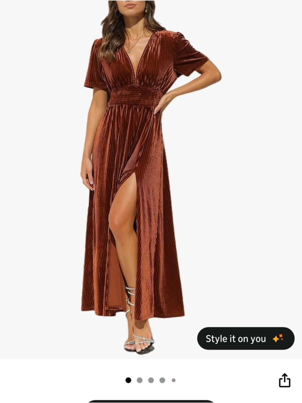 Women's Velvet Maxi Dress Large